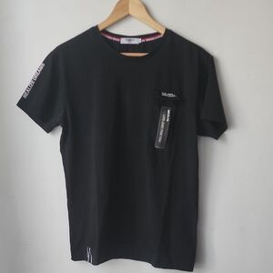 All Saints Black Graphic Short Sleeve Tee
